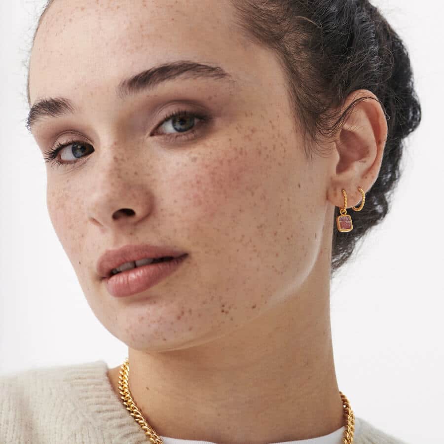 Mini Charm Hoop Earrings - Image 4